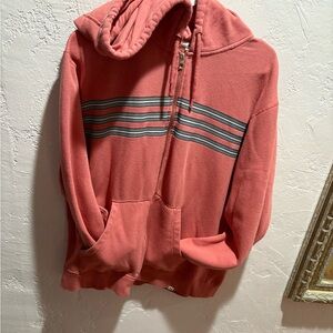 Men's Coral Zip-Up Sweater